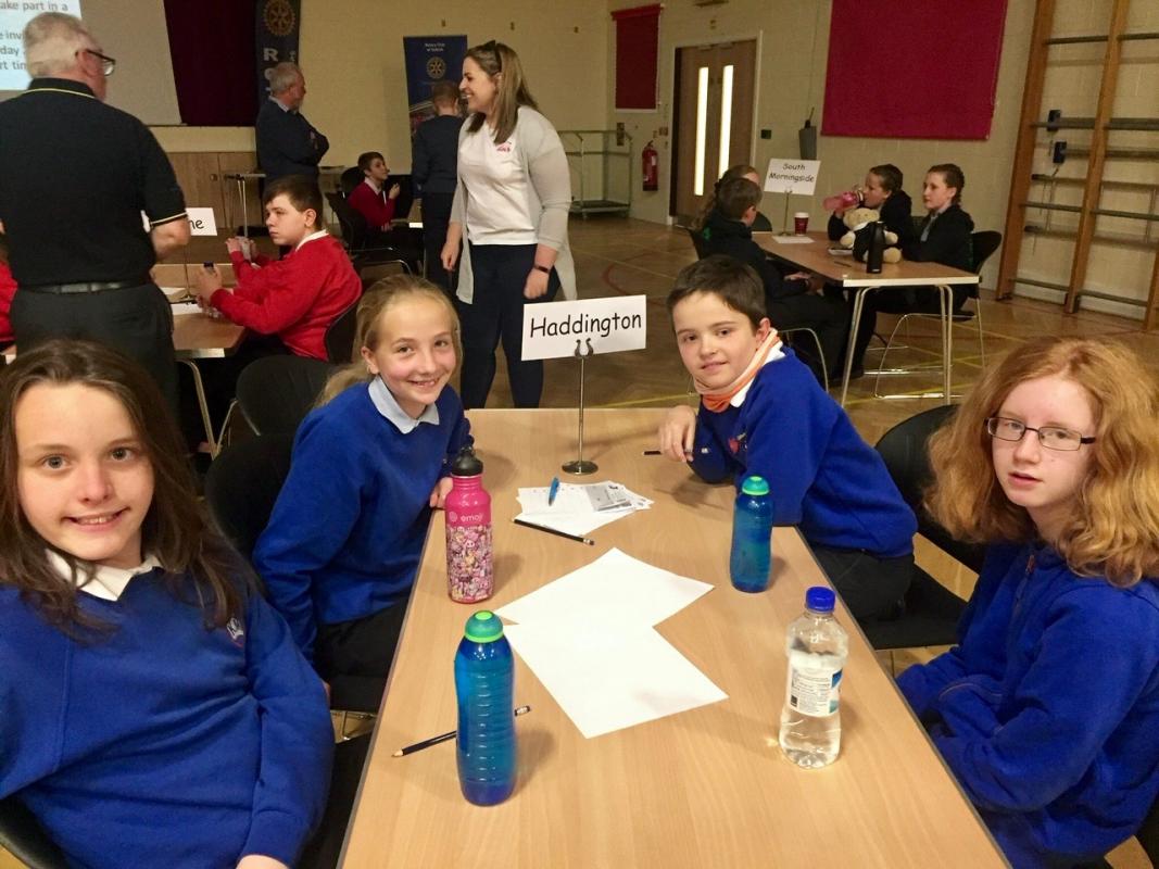 Presentation of Rotary Quiz Cup to Haddington Primary School Rotary